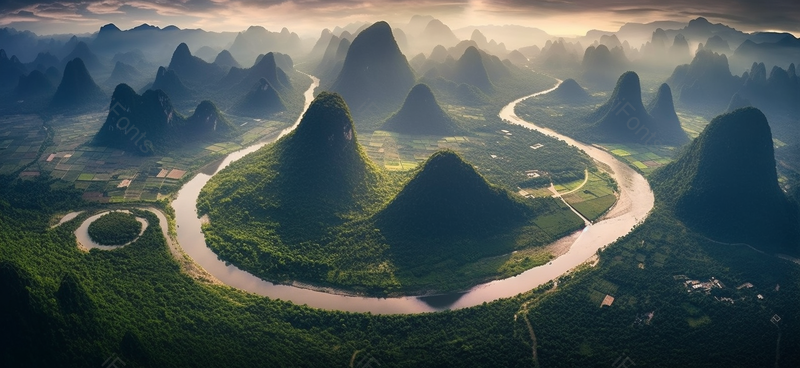 桂林喀斯特地貌自然风光摄影图,高清,摄影图,摄影图片,图片大全,摄影图免费下载